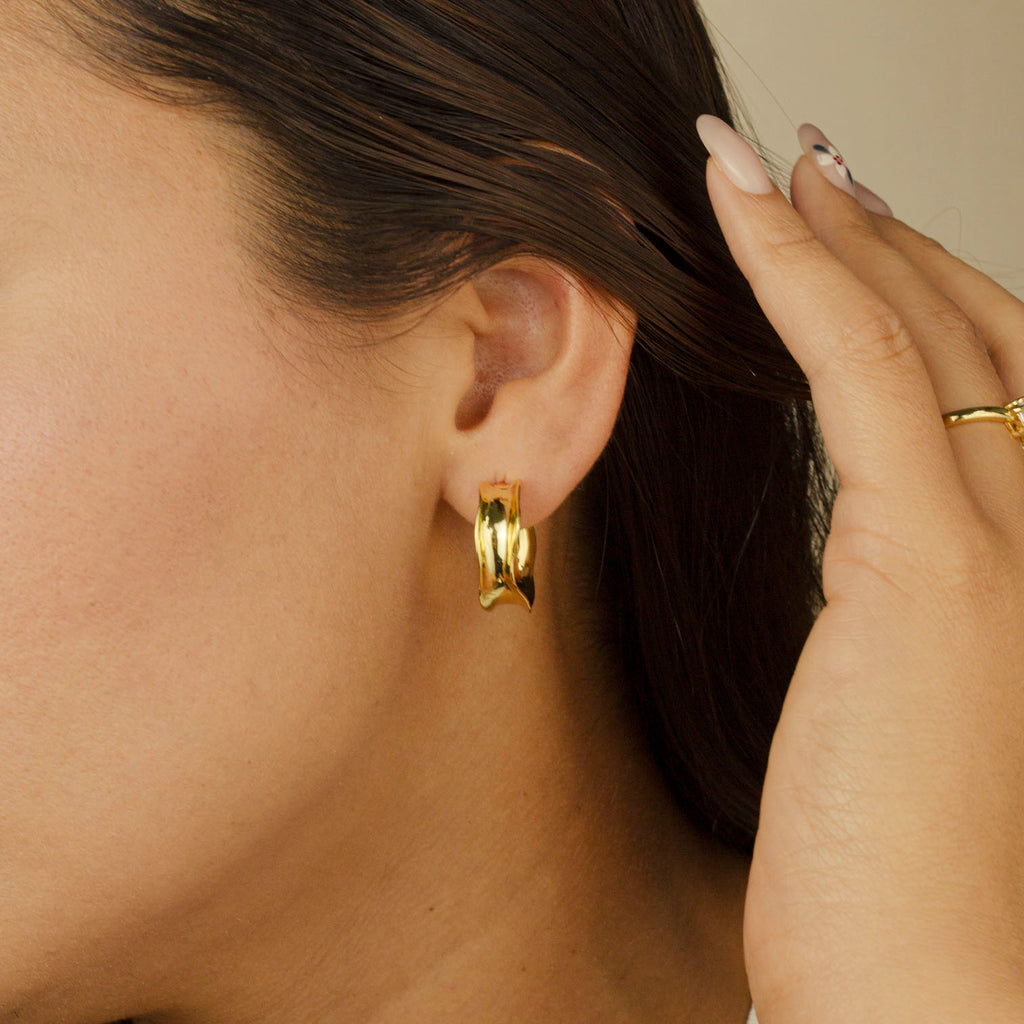 Gold-plated-chunky-earring
