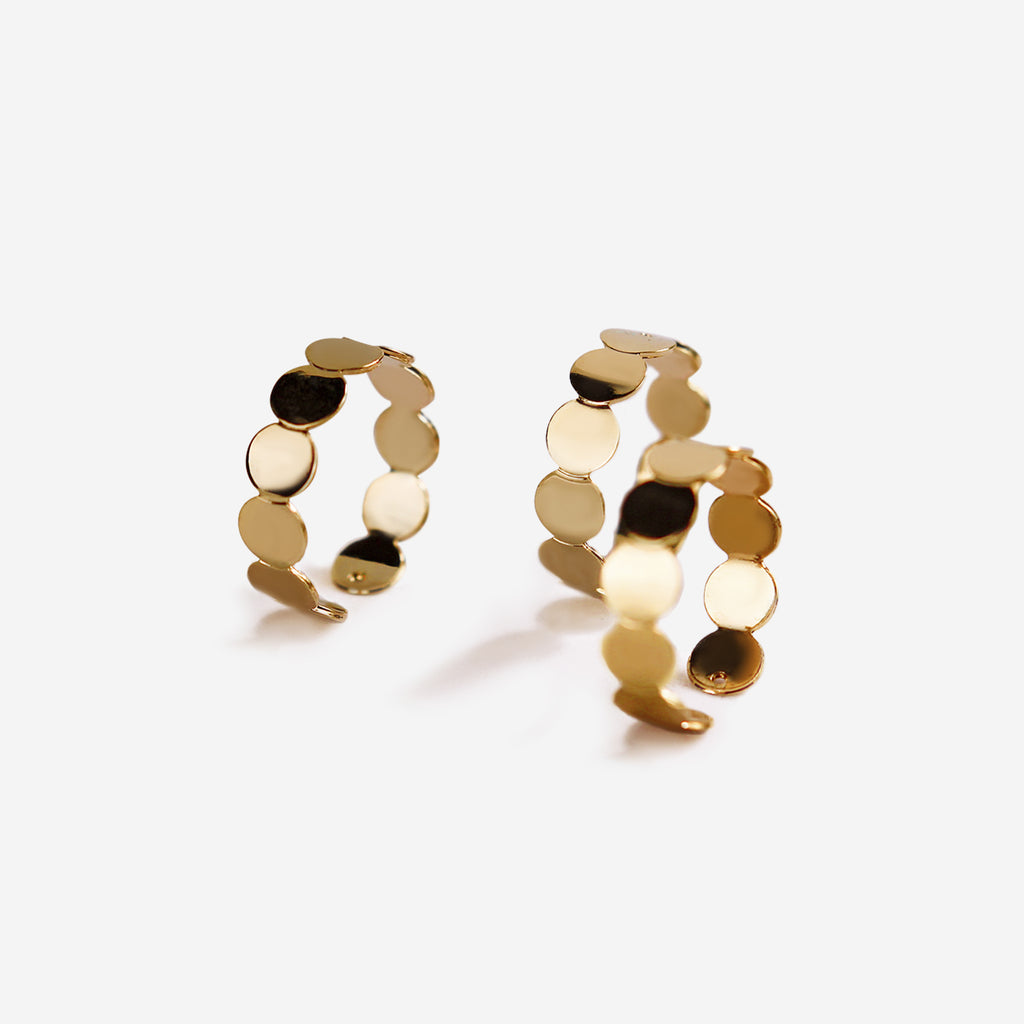 Brand Tag Plate Gold Ring 